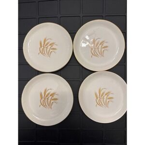 Vintage Golden Wheat dinnerware  22 K Gold Small Plate 6" Saucer Oven Proof USA